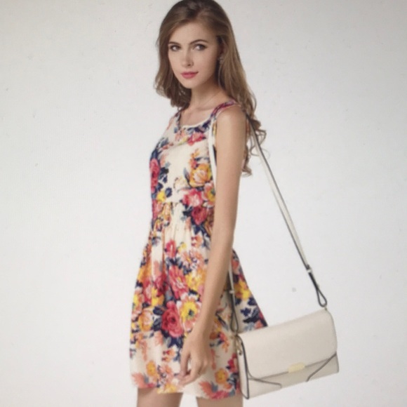 Flower Floral Women’s Fashion Dresses  S/M/L/XL - Picture 2 of 7